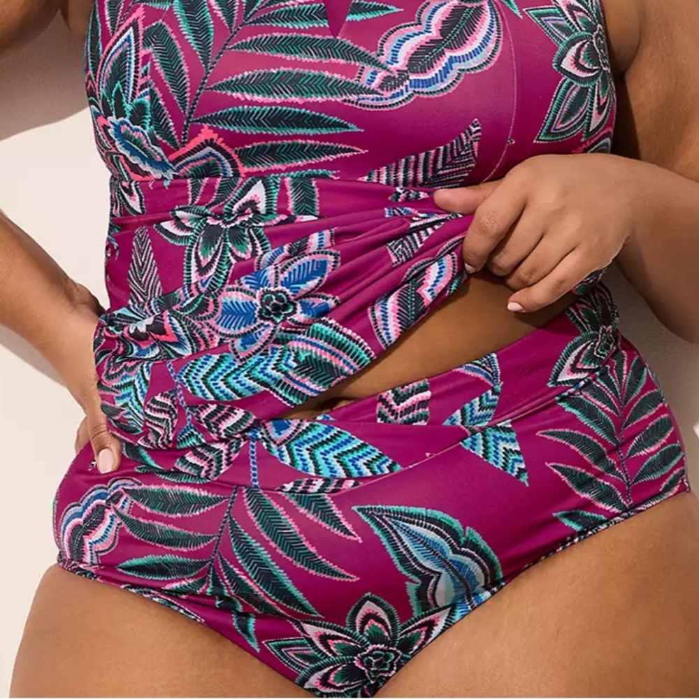 Lane Bryant Vibrant Pink and Blue Bikini Brief
